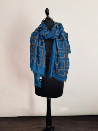 Écharpe à motifs géométriques