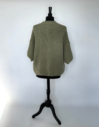 Cardigan vert boutons