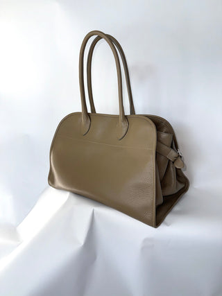 Sac en cuir beige