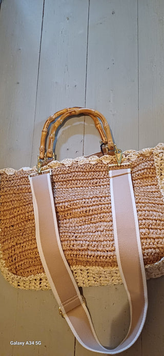 Cabas en rafia beige