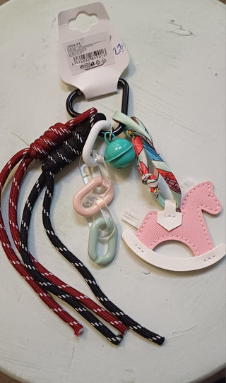 Charm’s cheval & grelot – vert & rose