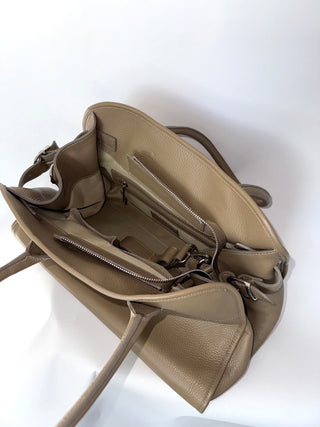 Sac en cuir beige