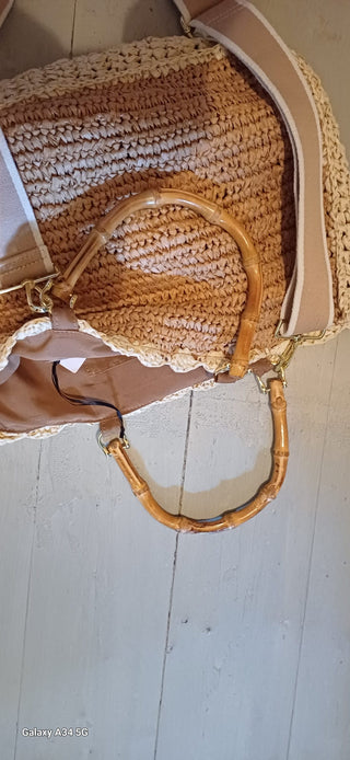 Cabas en rafia beige