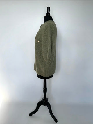Cardigan vert boutons