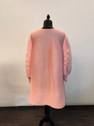Robe plissée rose poudré
