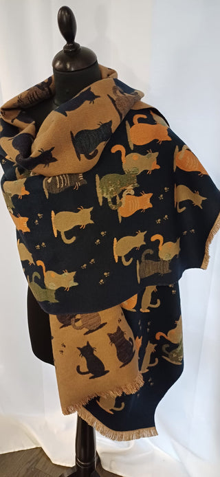 Écharpe réversible en viscose