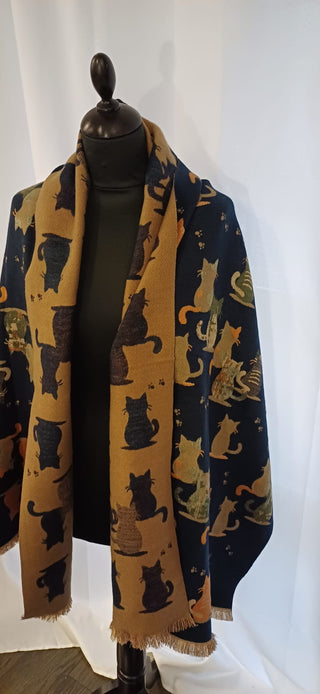 Écharpe réversible en viscose