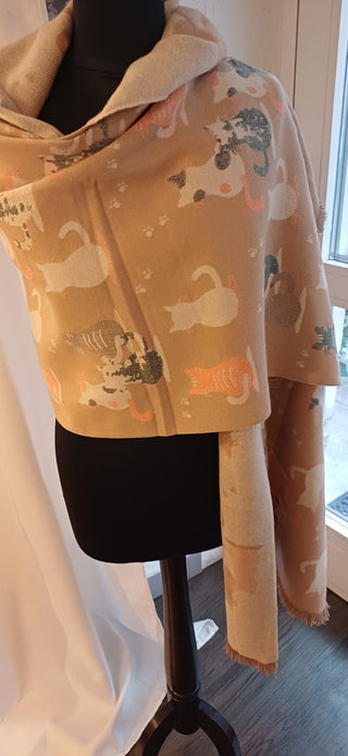 Écharpe réversible en viscose