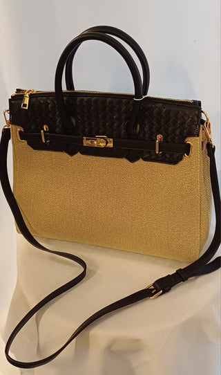 Sac en toile et cuir artificiel